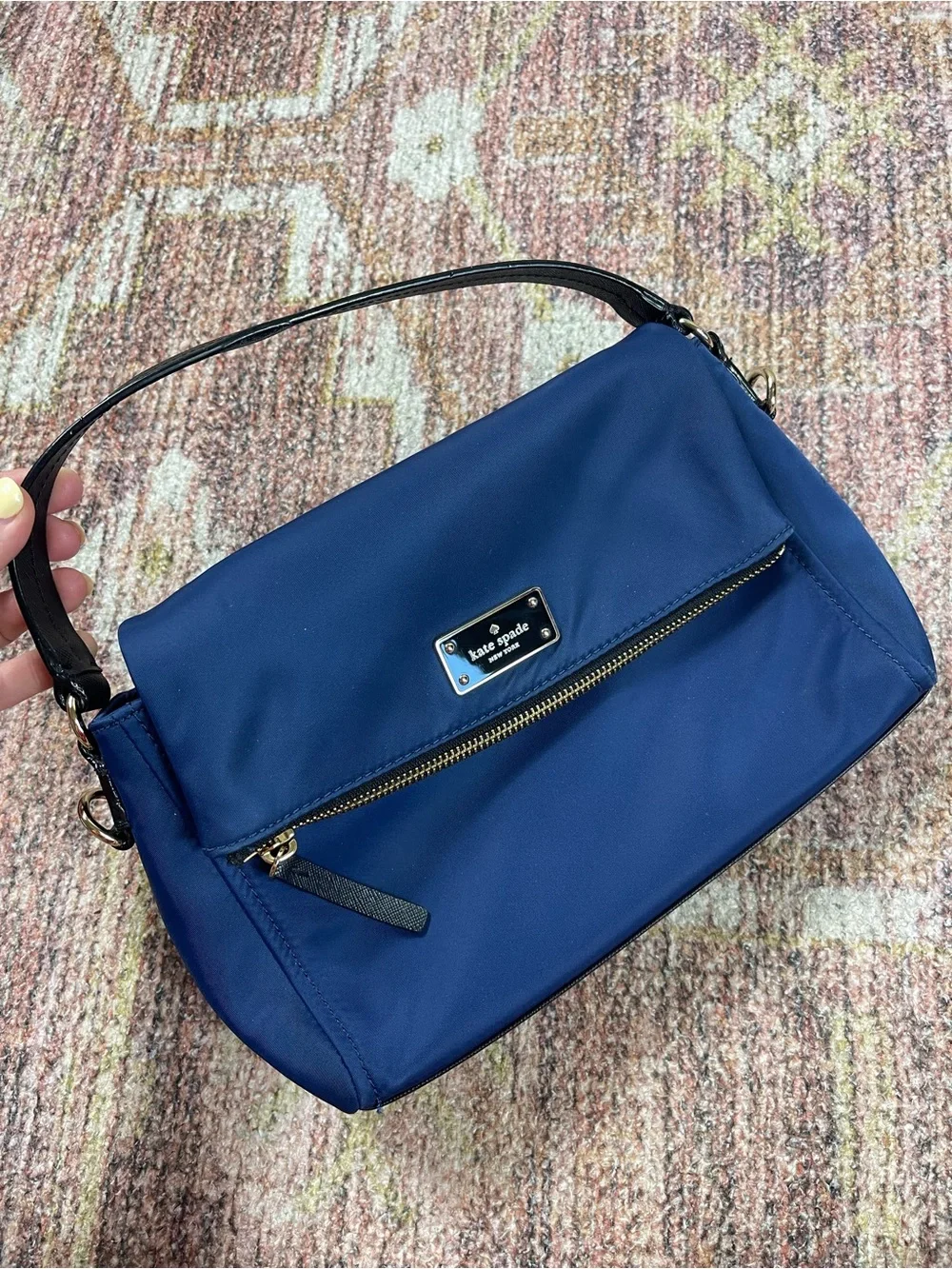 NEW Kate Spade Blake Avenue Miri Nylon Bag Navy Blue